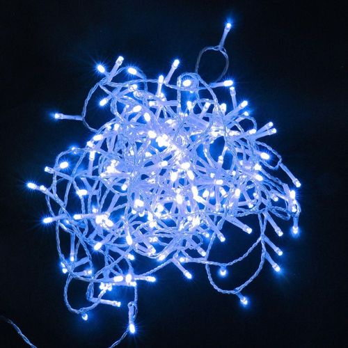 Guirlande Clignotante 240 Led Bleues - Timer 6h/18h - Ip44 Usage Ext?Rieur Et Intrieur - Longueur Luminaire 12m