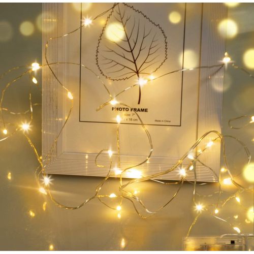 Guirlande Lumineuse  Piles Aa,3 M 30 Led Fil Micro Guirlande Lumineuse Dcoration Pour Fte,Jardin,Nol,Halloween,Mariage(Blanc Chaud)