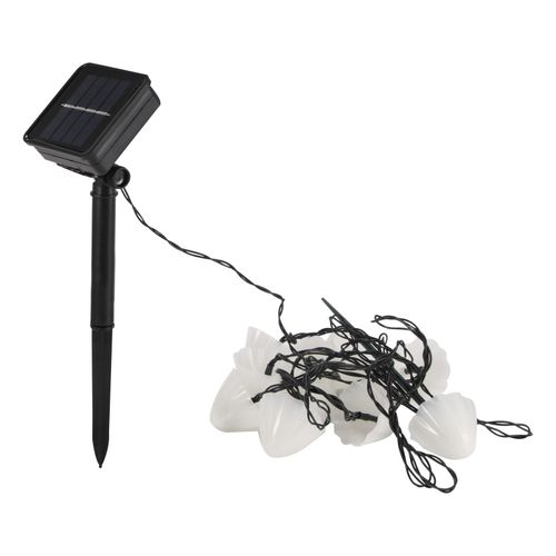 Guirlande Lumineuse En Forme De Chaampignon,  nergie Solaire, Avec 12 Led Blanc Chaud, 1.2v, 600mah, Dcoration Pour Parc, Jardin, Arrire-Cour