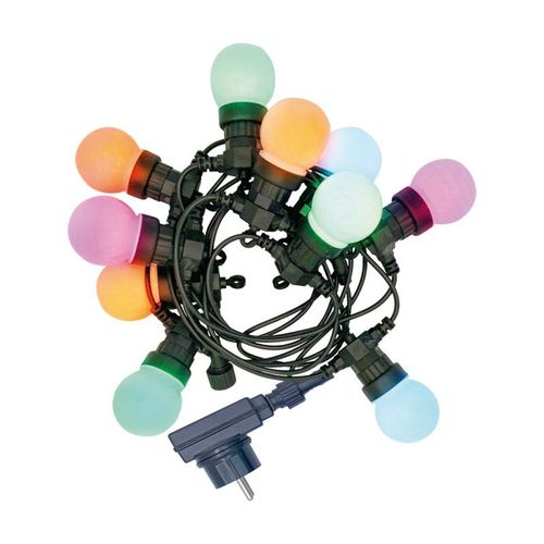Guirlande Lumineuse Led 5m 12v, Extensible Ip44, 10 Boules P45, 8 Modes D'utilisation