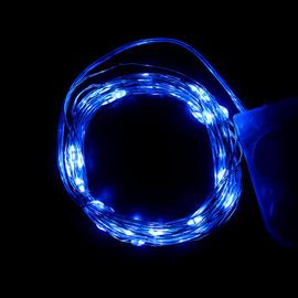1M 10LED Bleu Guirlande lumineuse Led féerique en fil de cuivre, 1-2-5-10M,  lampe'extérieur de vacances, pour