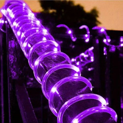 Guirxit Lumineuse Solaire  Led tanche,Ullumineuse,Chemin,Pont,Jardin,Extrieur,Bandes D'clairage,8 Modes D'clairage - Type Purple-7m 50led #B