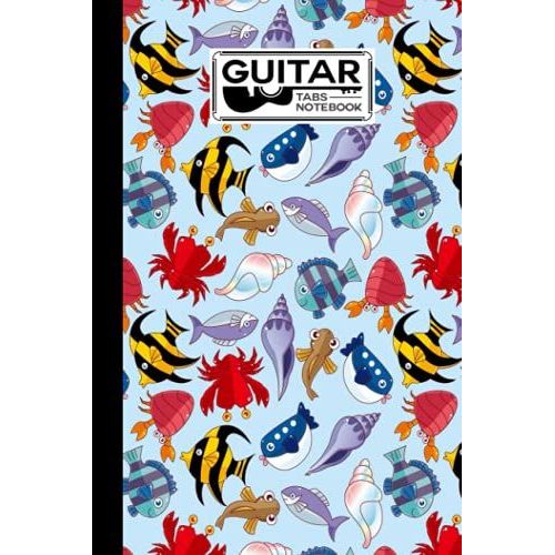 Guitar Tab Notebook: Guitar Tab Notebook Fish Cover, Blank Guitar Tab Manuscript Paper, 120 Pages - Size 6