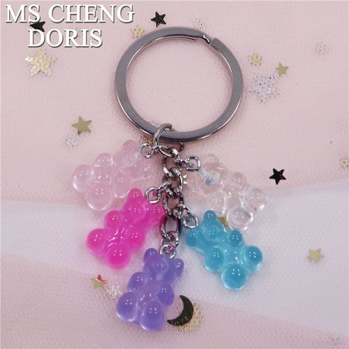 Gunibear-Porte-Cls Color En Rsine Pour Femme Et Enfant, Pendentif  Dos Pio, 1 Pice, Livraison Directe