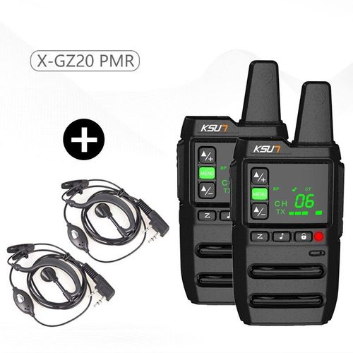 GZ20 2PCS Walkie-talkie 2 pices ensemble sans fil Station de rception Radio Amateur Ham Pmr Radio bidirectionnelle avec logiciel de programmation gratuit GZ20 