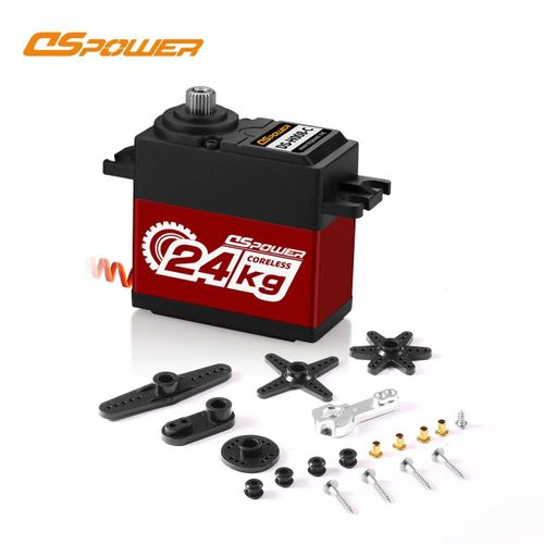 H008-180 Rouge - Servo tanche  Couple lev, Moteur Sans Balais,Servo Rc Pour Voiture 1/8 1/10 Rc, Robot, Bateau, Hlicoptre