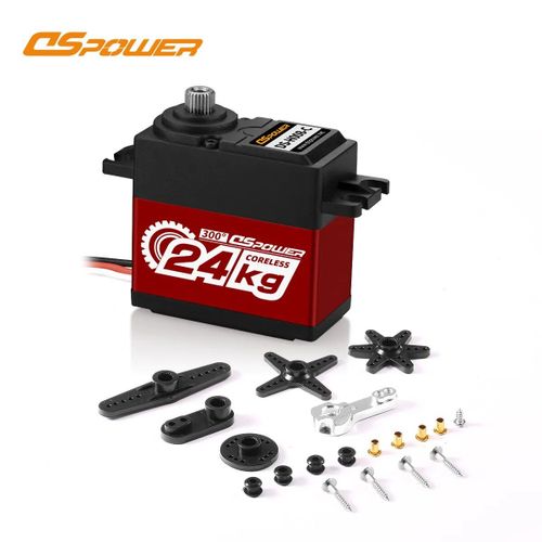 H008-300 Rouge - Servo tanche  Couple lev, Moteur Sans Balais,Servo Rc Pour Voiture 1/8 1/10 Rc, Robot, Bateau, Hlicoptre