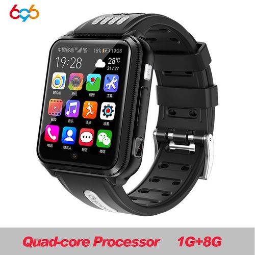 H1/W5 4g Gps Wifi Localisation tudiant/Enfants Montre Intelligente Tlphone Systme Android Horloge App Installer Dent Bleue Smartwatch Carte Sim Garon - Type Aldh1 8g Bk Gray-Standard