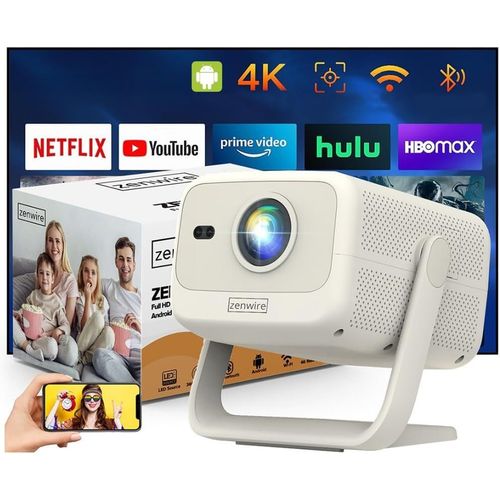 H8 Mini Projecteur Portable - Android, WiFi/Bluetooth, LED, Full HD 4K, Autofocus, Home Cinma, Rotatif  270