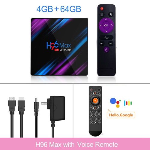 H96 MAX RK3318 Smart TV Box Android 11 4G 64GB 32G 4K Wifi BT lecteur multimdia H96MAX TVBOX Android10 dcodeur 2GB16GB - Type 4GB64GB G21 Voice RC