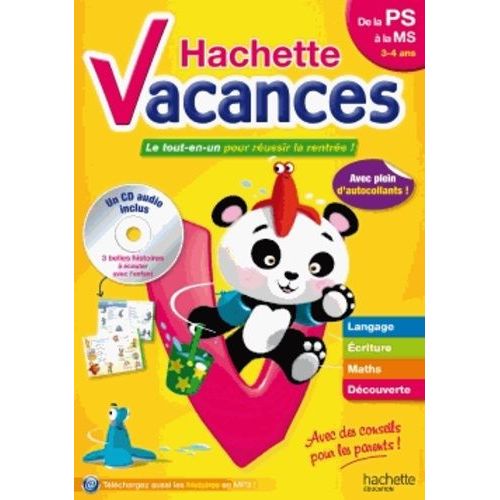 Hachette Vacances De La Ps  La Ms - Le Tout-En-Un Pour Russir La Rentre ! (1 Cd Audio)   de ann rocard  Format Broch 