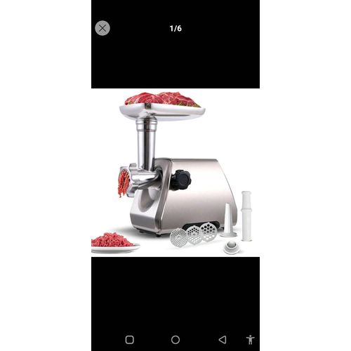 Hachoir  Viande En Acier Inoxydable, Hachoir  Viande lectrique, 300 W [2800 W Max], Fabricant De Saucisses, Machine  Saucisses Haches, Machine  Saucisses, 3 Plaques De Tailles Diffrentes, Kit D