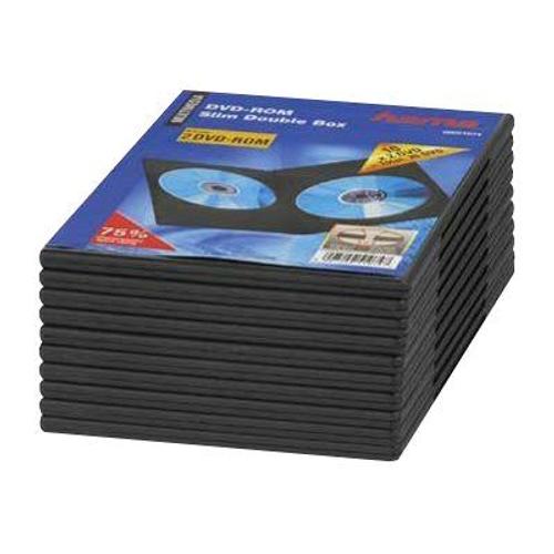 Hama DVD-ROM Slim Double Box - Botier de rangement extra-plat pour DVD
