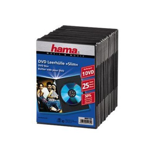 Hama DVD Slim Box - Botier de rangement extra-plat pour DVD