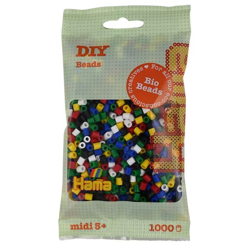 Hama Midi Sachet 1000 Perles Bio Mix 6 Couleurs