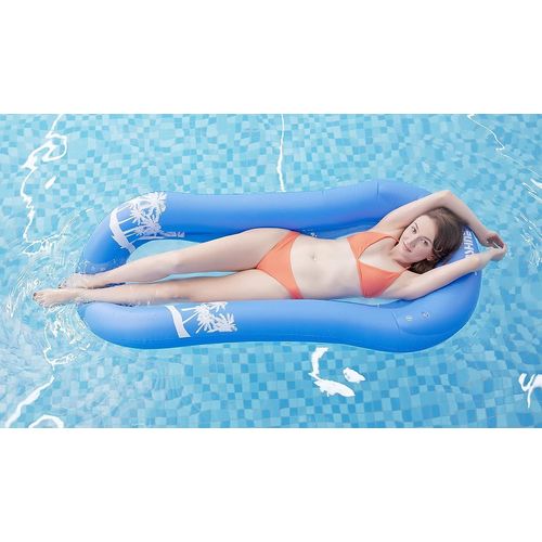 OUSITAID Matelas Flottant Pour Piscine Avec Oreiller Chaise Longue Flottante Radeau Flottant Pour Adulte Pour Piscine