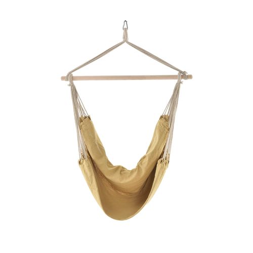 Hamac Sige Suspendu Rotatif Fauteuil Suspendu Chaise Coton Polyester 100 Cm Beige Helloshop26 03_0003772