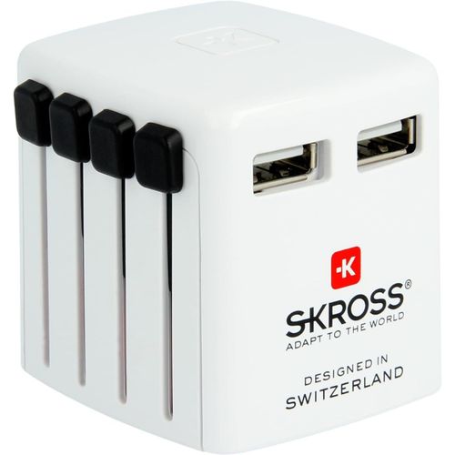 Hamiltion-| 1.302330 | World Usb Charger | 2 Prises Usb Dans Chaque Partie Du Monde-Tension D'entre : 100 V-250 V-2 Sorties Usb De Type A : 5,0 V Cc/Max. 2,4 A