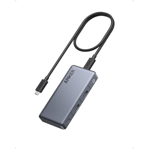 Hamiltion-343 Hub Usb C (7 En 1, Double Hdmi 4K) Avec Alimentation 100 W, Deux Ports Hdmi 4K, 1 Port Usb-C En Amont, 3 Ports De Donnes Usb-A Et Usb-C 5 Gbit/S Pour Ordinateur Portable Dell, Thinkpad