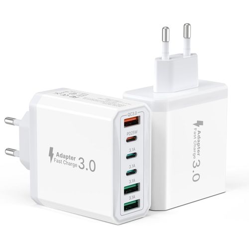 Hamiltion-40w Chargeur Phone Rapide, Bloc Prise Usb C Pd25w & Qc3.0 Pour Phone 15 Pro Max 14 Plus 13 12 11 Se Xr, Ipad Pro, Samsung, Multiprise Usb Tete Embout Chargeur Phone Alimentation Adaptateur