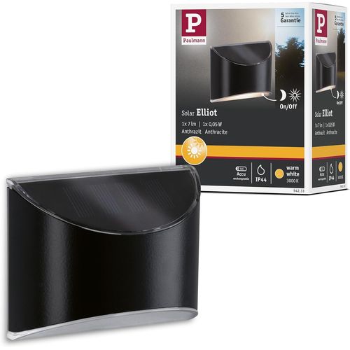 Hamiltion-94233 Lampadaire Solaire Led D'extrieur Avec 1 X 0,05 W Anthracite Plastique 3000 K Blanc Chaud, 0.05 W