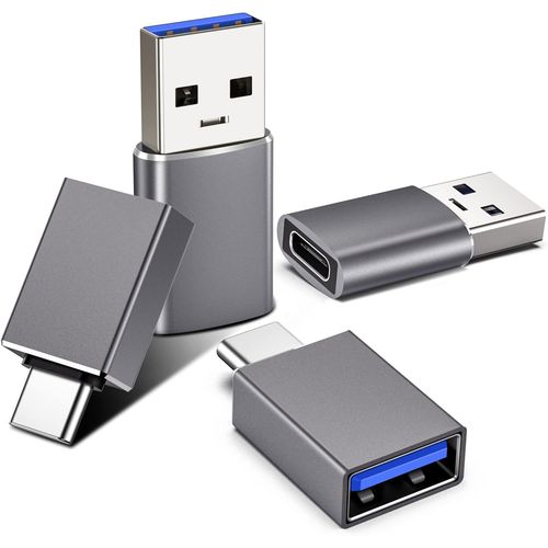 Hamiltion-Adaptateur Usb C (Lot De 4), Adaptateur Usb C Vers Usb 3.2(2 Pack) & Adaptateur Usb A Vers Usb C(2 Pack), Adaptateur Usb Type C Pour Iphone Samsung Galaxy Google Pc Macbook Pro Airpods Lapt