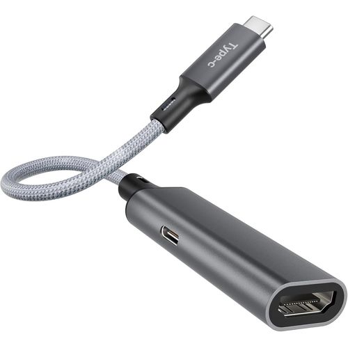 Hamiltion-Adaptateur Usb C Vers Hdmi 4K@60Hz,Thunderbolt 3/4 Vers Hdmi Convertisseur Avec 100W Pd Chargeur Pour Iphone 16 15,Macbook,Ipad 10 Air 5 Mini 6,Samsung Galaxy S24 A54,Tab S9,Surface,Dell Xp