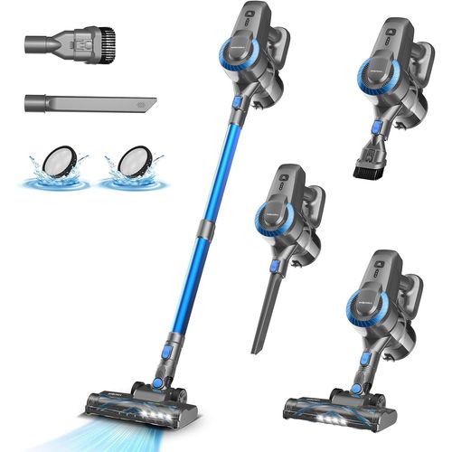 Hamiltion-Aspirateur Balai Sans Fil N300, 25Kpa & 2 Vitesses, Aspirateur Sans Fil 175W, Aspirateur Lger, 50Min Autonomie, 6 En 1 Aspirateur Balai Sans Sac Pour Les Poils D'Animaux, Tapis, Canap, Vo