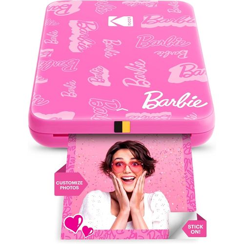 Hamiltion-Barbie X Step Slim Imprimante Photo Mobile Instantane Sans Fil  Photos Zink 2X3 Autocollantes Ios/Android Via Bluetooth  Style Signature