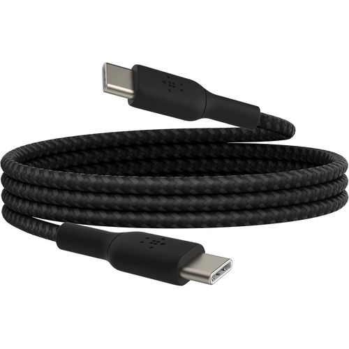 Hamiltion-Boostcharge Cble Usb-C Vers Usb-C  Gaine Tresse, Cble Usb C Charge Rapide Certifi Usb-If Pour Iphone 16, Iphone 15, Samsung Galaxy S24, S23, Ipad Pro, Google Pixel, Etc., 1 M, Noir