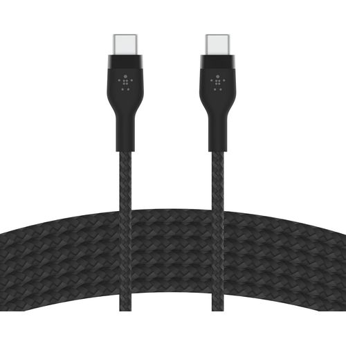 Hamiltion-Boostcharge Pro Flex Cble  Gaine Tresse Usb-C Vers Usb-C, Certifi Usb-If, Recharge Power Delivery, Cble Usb C Pour Iphone 16, 15, Macbook, Ipad Pro, Galaxy S24, Pixel, Etc, 3 M, Noir