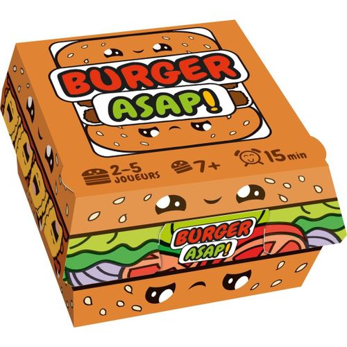 Hamiltion-Burger Asap-Jeu D'ambiance Pour Enfants Ds 7 Ans-Crez Vite Vos Burgers-Jeu De Cartes Dveloppant Rapidit & Coordination-2  4 Joueurs-15 Min-Version Franaise-Mixlore