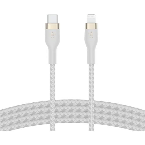 Hamiltion-Cble  Gaine Tresse Usb-C Vers Lightning Boostcharge Pro Flex (1 M), Certifi Mfi (20 W), Recharge Power Delivery Pour Iphone 13, 12, 11, Pro, Max, Mini, Se, Ipad, Etc. (Blanc)