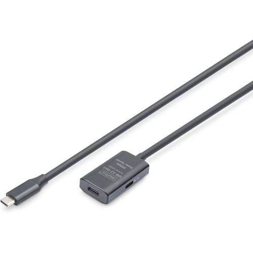 Hamiltion-Cble D'Extension Usb Actif-Usb-C Femelle  Usb-C Mle-5 M-Usb 3.2 Gen1-5 Gbit/S-Plug & Play-Avec Amplificateur De Signal-Noir