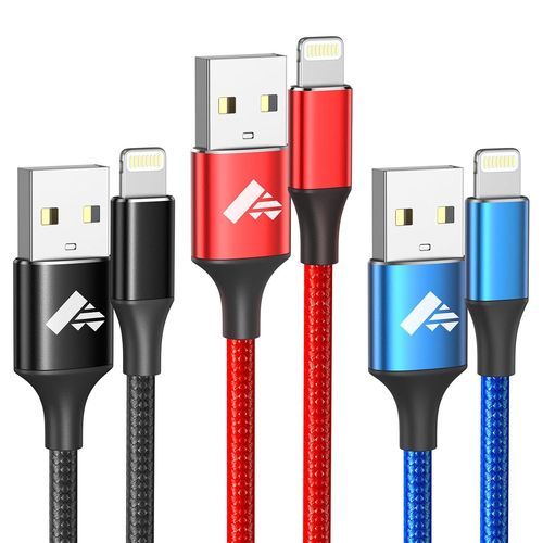 Hamiltion-Cble Iphone [2 M 3 Pices] Recharge Fil Chargeur Iphone Charge Rapide Certifi Mfi Long Cble Lightning Usb Chargeur Cble Cble Pour Iphone 11 12 13 14 Pro Max Plus Mini Xs Xr 8 7 6 Se Ip
