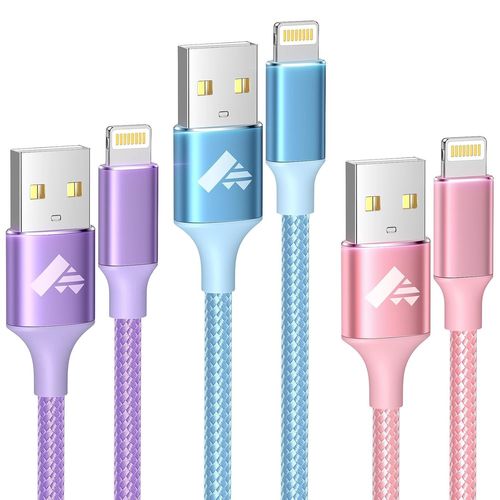 Hamiltion-Cble Iphone [2 Mtres 3 Pices] Recharge Fil Chargeur Iphone Charge Rapide Certifi Mfi Long Cble Lightning Usb Chargeur Cble Cble Pour Iphone 11 12 13 14 Pro Max Plus Mini Xs Xr X 8 7