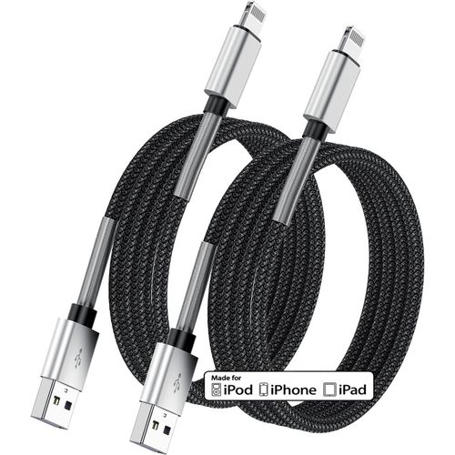 Hamiltion-Cble Iphone 3m, [Apple Mfi Certified] 2pack Lang Usb A Vers Lightning Chargeur Cable Original, 3 Mtres Apple Fast Load Cordon De Charge Pour Apple Iphone 14 Pro Max/13/12 Mini/11/Xs/X/8 P