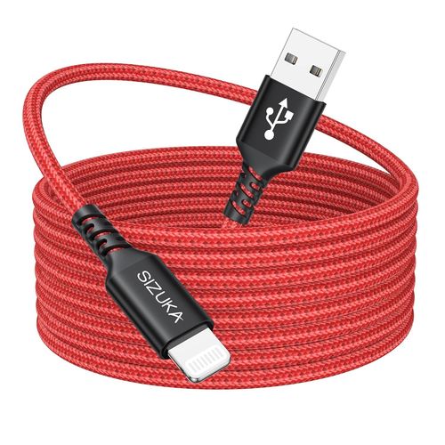 Hamiltion-Cble Iphone 3m Chargeur Iphone Certifi Mfi Cble Lightning Usb Cordon Iphone Nylon Fil Charge Rapide Ultra Solide Compatible Avec Iphone 13 12 11 Pro Max Xs Xr X 8 7 6 Plus 5 5s Se