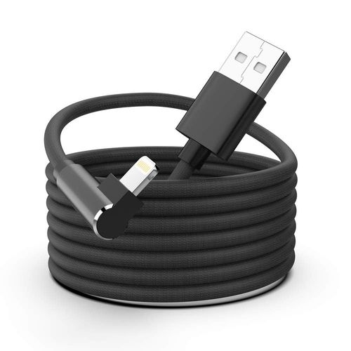 Hamiltion-Cble Iphone 5 Mtres, [Mfi Certifi] Long 90 Degrs Chargeur Lightning Usb A Charge Rapide Cble Lightning Pour Apple, Cble De Chargeur Rapide Pour Iphone 14 13 12 11 Pro Xr Xs Max X 8 Pl