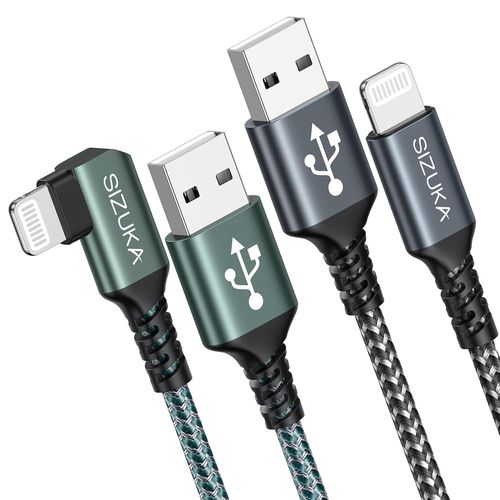 Hamiltion-Cble Iphone Chargeur, Iphone [2m/Lot De 2] Cable Lightning Usb Mfi Certifi Cordon Iphone Nylon Tress Fil Solide Charge Rapide Compatible Avec Iphone 14 13 12 11 X 8 7 6 5 Se