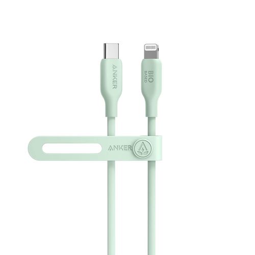 Hamiltion-Cble Iphone Usb C Vers Lightning, 541 Cble Certifi Mfi 0,9 M, Cble De Charge Rapide Biosourc Pour Iphone 13 13 Pro 12 11 X Xs Xr 8 Plus (Chargeur Non Inclus), Vert Naturel