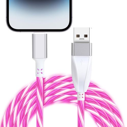 Hamiltion-Cble Pour Iphone Chargeur Iphone 1.5m 60w Led Lumineux Cable Iphone Usb Cble Lightning Connecteur Ultra Rsistant Charge Rapide Compatible Avec Iphone 14/14 Pro/13/12/11/X/Xr/8/7/6,Ipad R