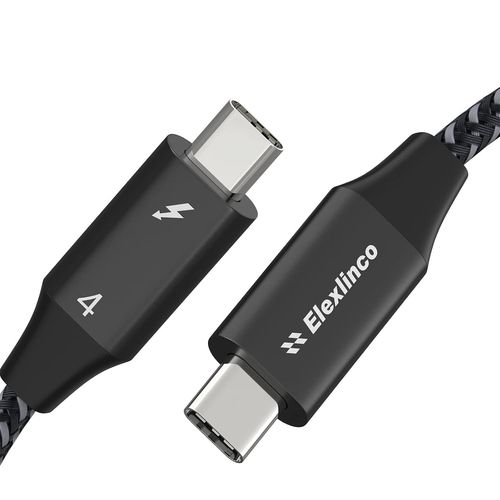 Hamiltion-Cable Thunderbolt 4 2M, Thunderbolt 4 Supporte Jusqu'A 8K Display/40Gbps Data Transfer, 100W Usb-C To Usb-C Charge Cable, Compatible Avec Macbooks, Studio Display, Ipad Pro, Hub, Base, Etc.