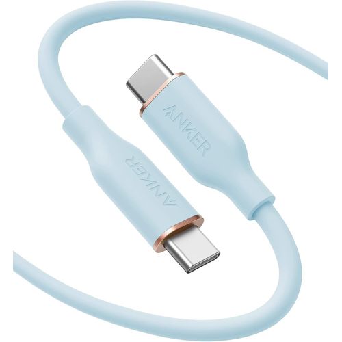 Hamiltion-Cble Usb C Vers Usb C, 643 Cble 100 W 1.8M, Cble De Charge Rapide Usb 2.0 Type C Pour Macbook Pro 2020, Ipad Pro 2020, Ipad Air 4, Ipad Mini 6, Galaxy S21, Pixel, Switch (Bleu Ciel)