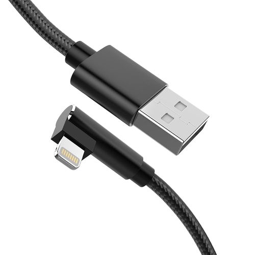 Hamiltion-Chargeur Iphone  90 Degrs Cble Usb  Angle Droit, Cble De Charge  90 Degrs Cble Lightning Ultra-Long Certifi Mfi De 5 M Compatible Avec Apple Iphone 12 11 Xs Xr Xs Max 8 7 6 5pad