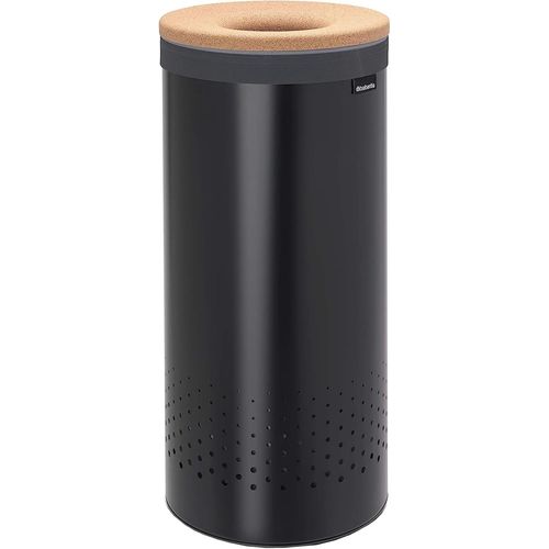 Hamiltion-Corbeille  Linge-Couvercle En Lige-Portable Sac  Linge-Corbeille Avec Des Orifices De Ventilation-Pas De Rayures-Matriaux Durables Rsistants  La Corrosion-Noir Mat-35 L