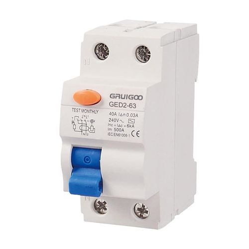 Hamiltion-Disjoncteur Diffrentiel : Disjoncteur Fi Rcd 2 Ples 40 A Disjoncteur Diffrentiel 30 Ma Installation (Interrupteur Fi 2 Ples 40 A)