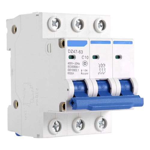 Hamiltion-Disjoncteur Dz47-63,Disjoncteur Groupe Electrogene,Sicherungsautomat 400v,12a,Interruttore 3 Poli 16a,Zekering 3 Polig Ac 400v 6101620a Disjoncteur Miniature 3 Ples Mcb Disjoncteur De Scu