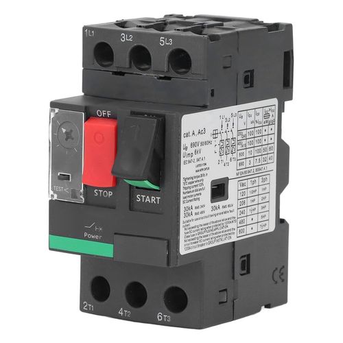 Hamiltion-Disjoncteur Moteur 2,5-4 A, Interrupteur De Protection De Circuit Avec Commande Par Bouton, Montage Sur Rail De 35 Mm, Pour Charges Rsistives, Capacitives Et Inductives