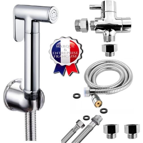 Hamiltion-lgance-Kit Douchette Wc-Standard Franais-Idal Pour Les Installations Ayant Une Arrive D'eau  Provenance Verticale Ou Horizontale Par Tuyau Rigide-Mtallique-Taharat